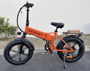 Kickwey 20 Inch Fat Tire Foldable Electric Bicycle 35MPh MAx 750w Motor