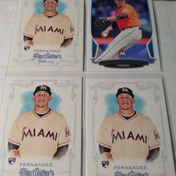 2013 Topps And Bowman Jose Fernandez Rookie Baseball Card Lot Of 4 Miami Marlins