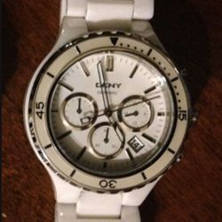 DKNY White ceramic watch