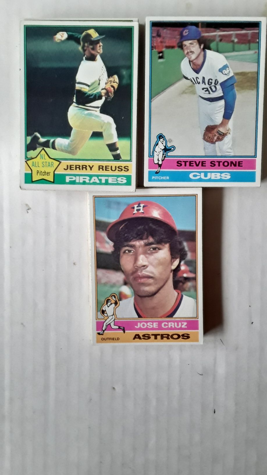 Vintage baseball cards.