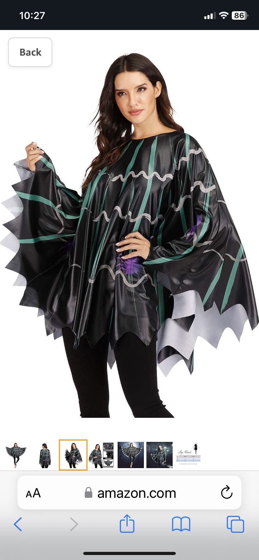 Women’s Spider Web Poncho Medium