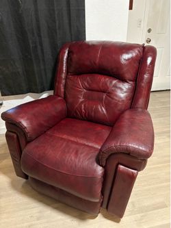 Red leather seat