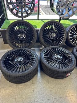24” LAND ROVER RANGE ROVER WHEELS 5x120 + TIRES NEW (4) WE FINANCE NO CREDIT OK