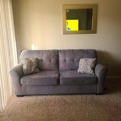Couch, Bed, Dresser And Kitchen Items 