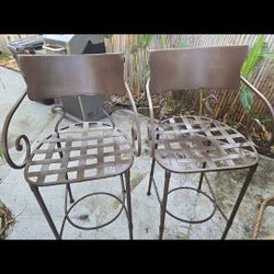Iron Bar Stools (Set Of 2)