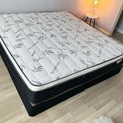 King Size Mattress Pillow Top Bamboo Brand New 