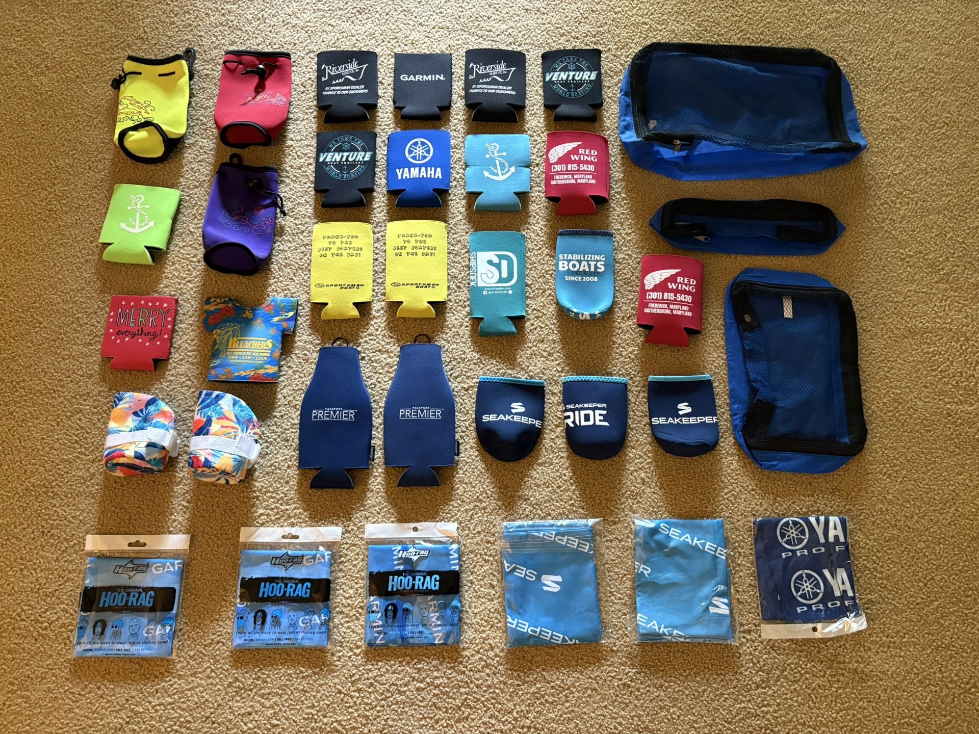 Koozies- Dew rags - Tote Bags ( All New)