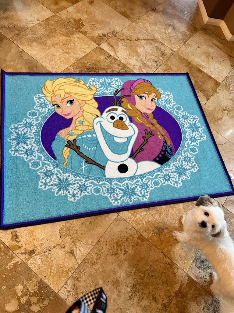 Frozen Elsa Anna Olaf Rug Kids 40x54 Inch
