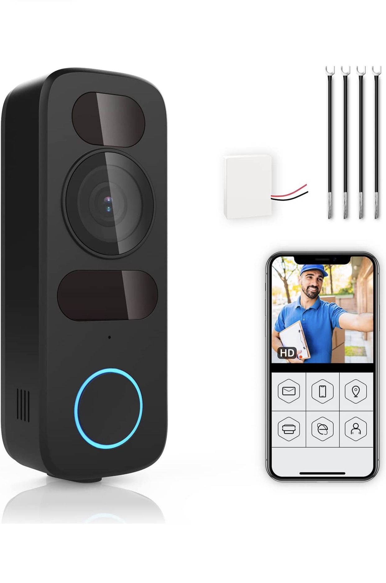 Wired Video Doorbell Camera