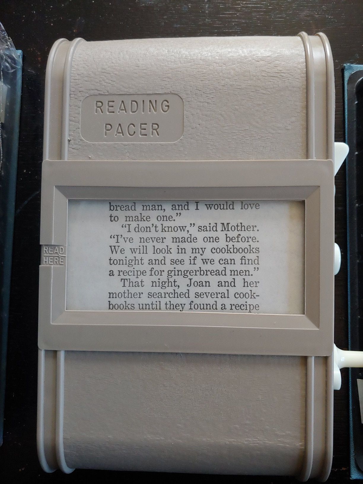 Reading pacer machine