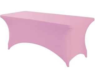 Pink spandex tablecloth
