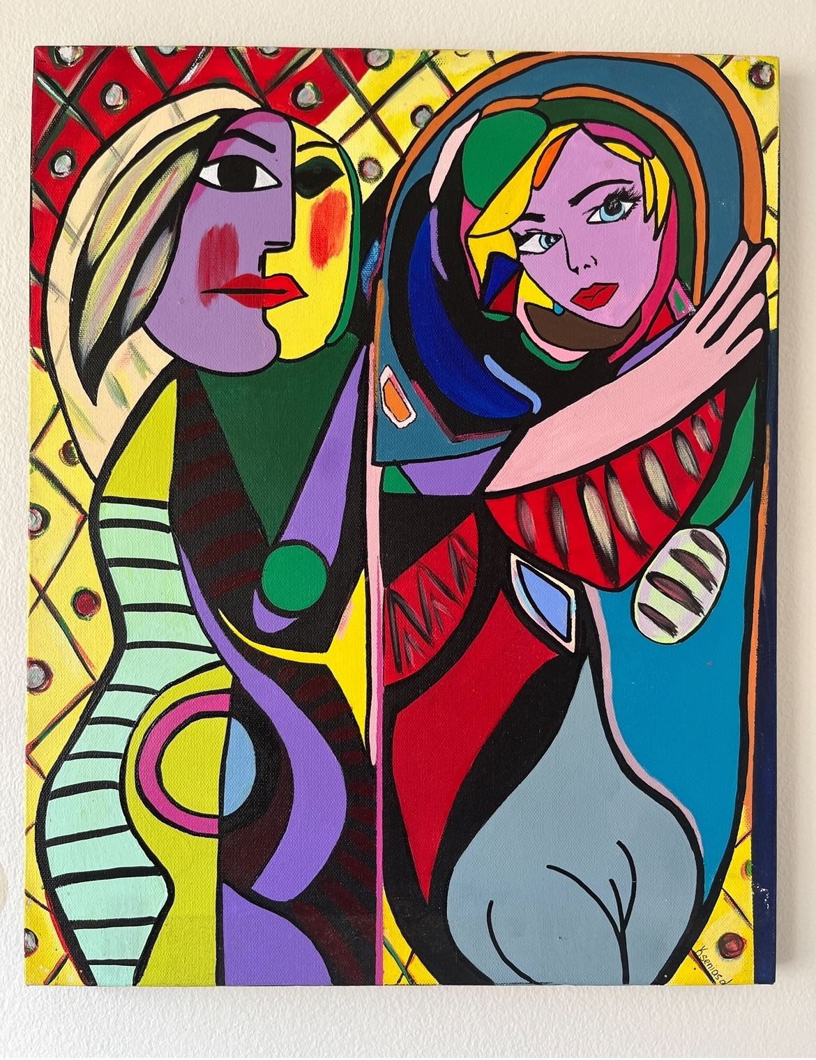 Picasso Acrylic Painting On Canvas