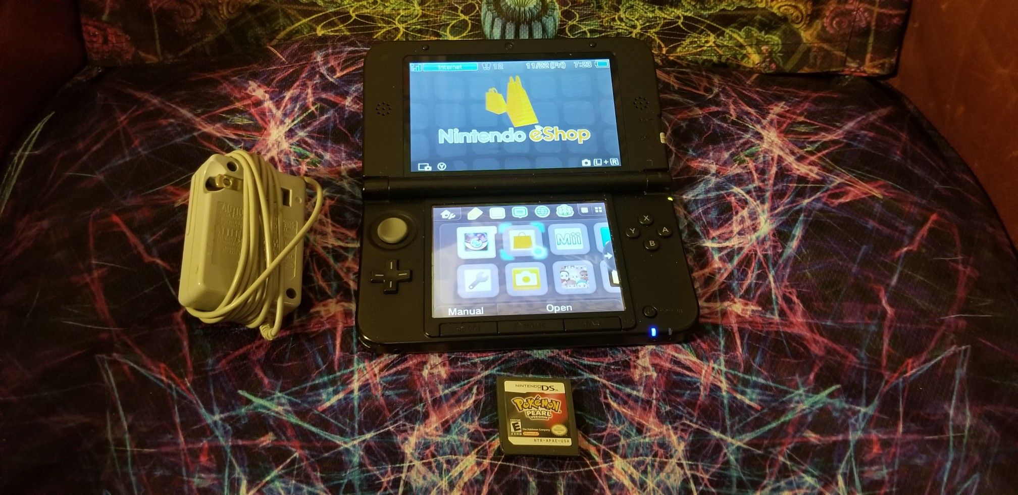 Nintendo DS XL (Charger, 32gb SD Card, and Pokemon Pearl Included)