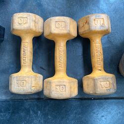 10LB (3) ULTRAFIT Orange Dumbbells  