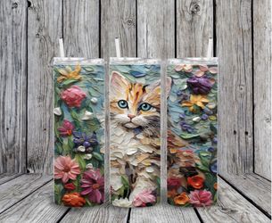 3D Cat Tumbler