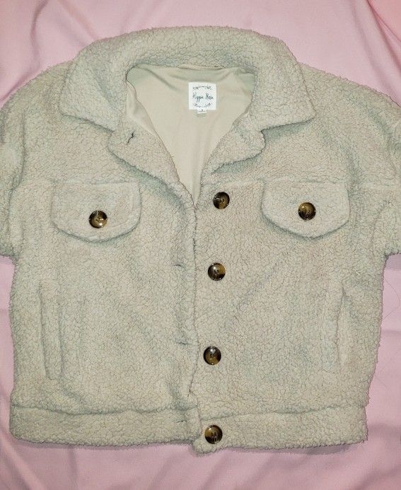 Hippie Rose Sherpa Jacket - Small