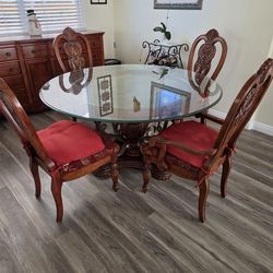 Round table with chairs