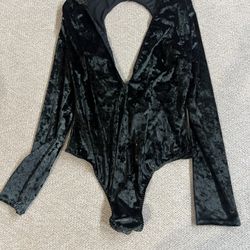 Victoria’s Secret black velvet bodysuit
