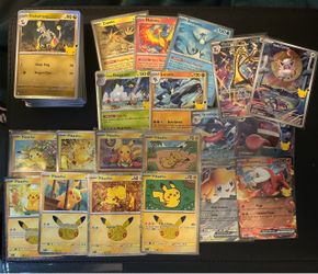 Pokémon Card Lot with Holos and EX Cards 30th Celebration