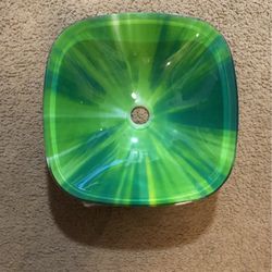New Green Glass Sink
