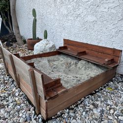 Sandbox with play sand