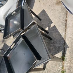 Pair of Crate and Barrel Removable Tray 