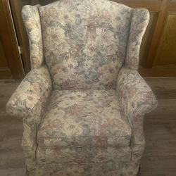 Beautiful Antique Mid-Century Chair For Sale Original Wingback