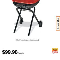 Americana Aussie Walk-A-Bout Charcoal BBQ(never used)