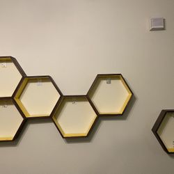 Honey Comb Wall Shelves
