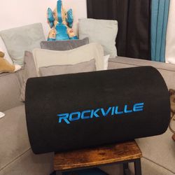  Rockville RTB12A 12" 600w Powered Subwoofer Bass Tube + Bass Remote , Black

