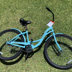 New Beautiful 🌸ladies Girls Women’s Beach Cruiser Bike Bicycle Standard Adult Size 26” Tires Aqua Teal