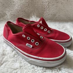 Red Vans Size 7 
