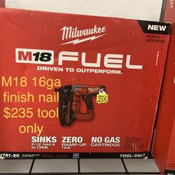 Milwaukee 16ga Finish Nail Gun