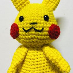 Pikachu Pokemon Crochet Doll PLUSH figure toy Amigurumi handmade NEW-USA seller