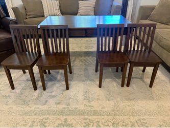 Pottery barn kids table and 4 chairs
