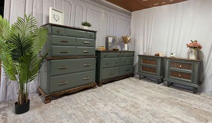 A gorgeous coordinating pair of vintage dressers