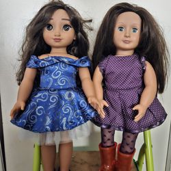 Two  American Girl Type Dolls 