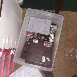 Box Of Video Game Consoles And Games Cash Only