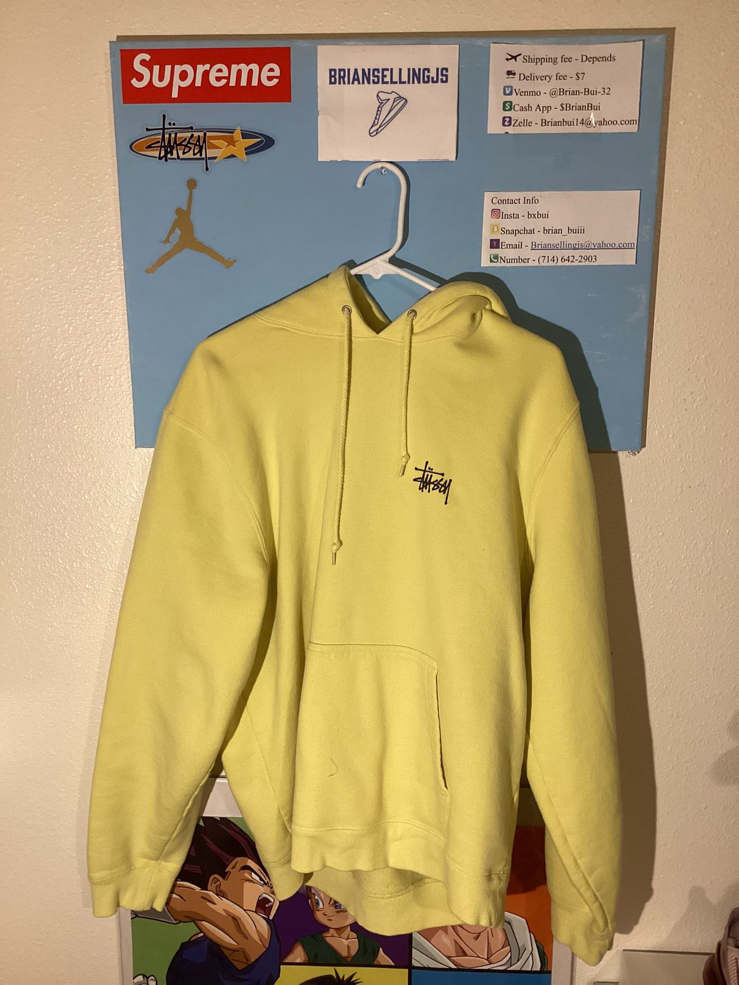 Yellow Stussy Hoodie 