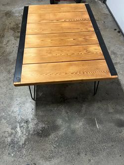 Rustic Wood Coffee Table Hairpin Legs