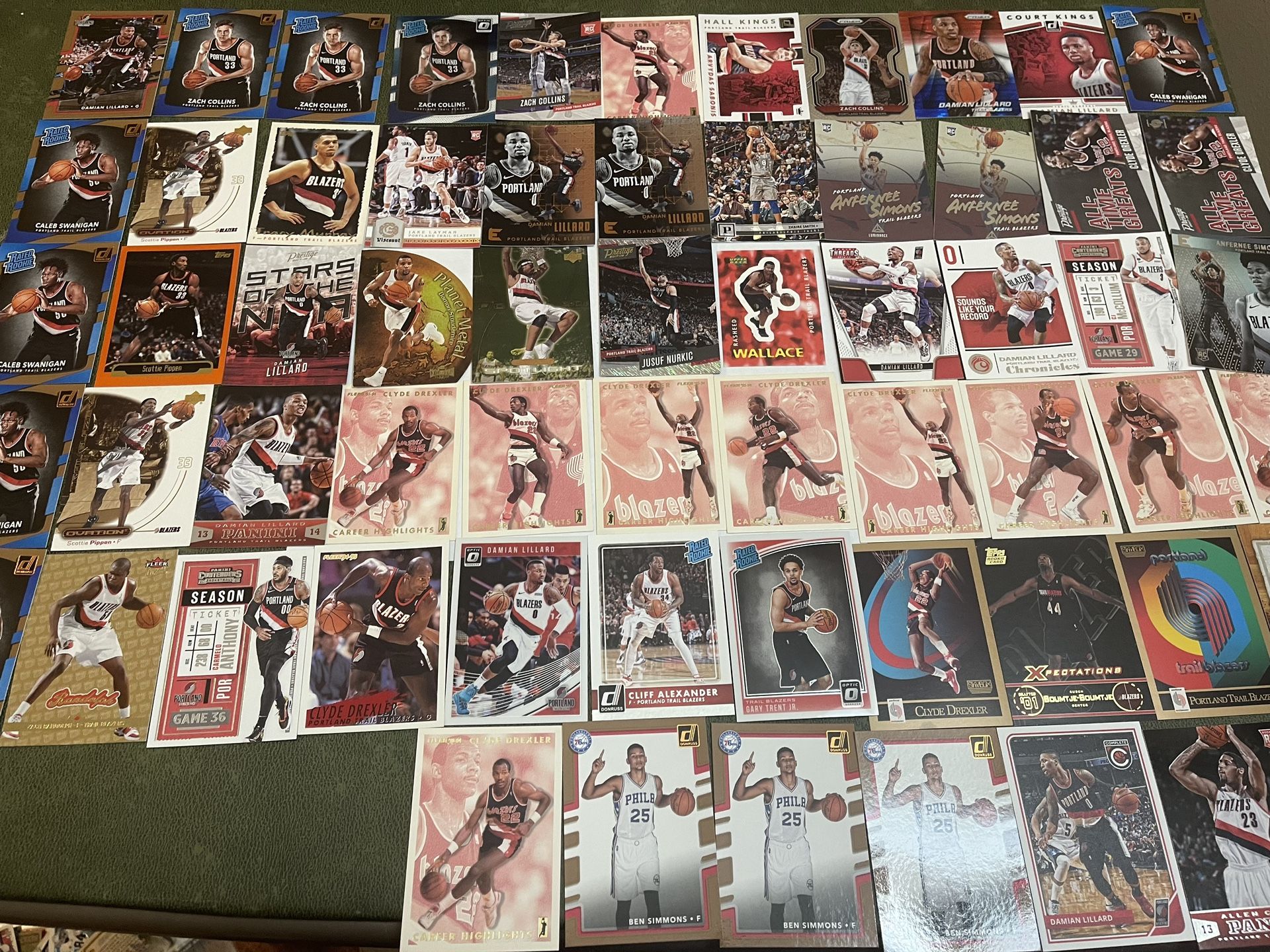Lot Of 61 NBA Portland Trail Blazers Basketball Cards Rookies-Stars-Inserts Past & Present