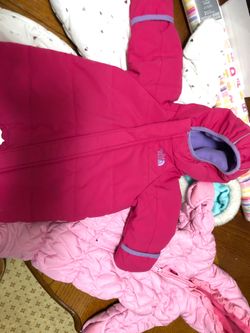 3-6 months girl snowsuits