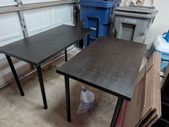 2 Black tables/desks