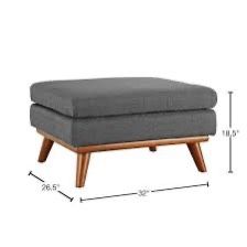 Gray Ottoman / Hassock
