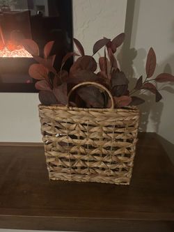 natural woven wicker basket
