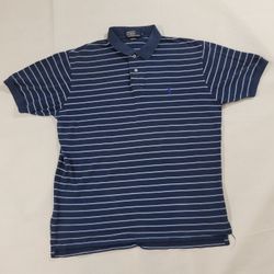 Polo Ralph Lauren Shirt Blue Striped Size Large 