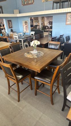 Counter height 7 pc dining set