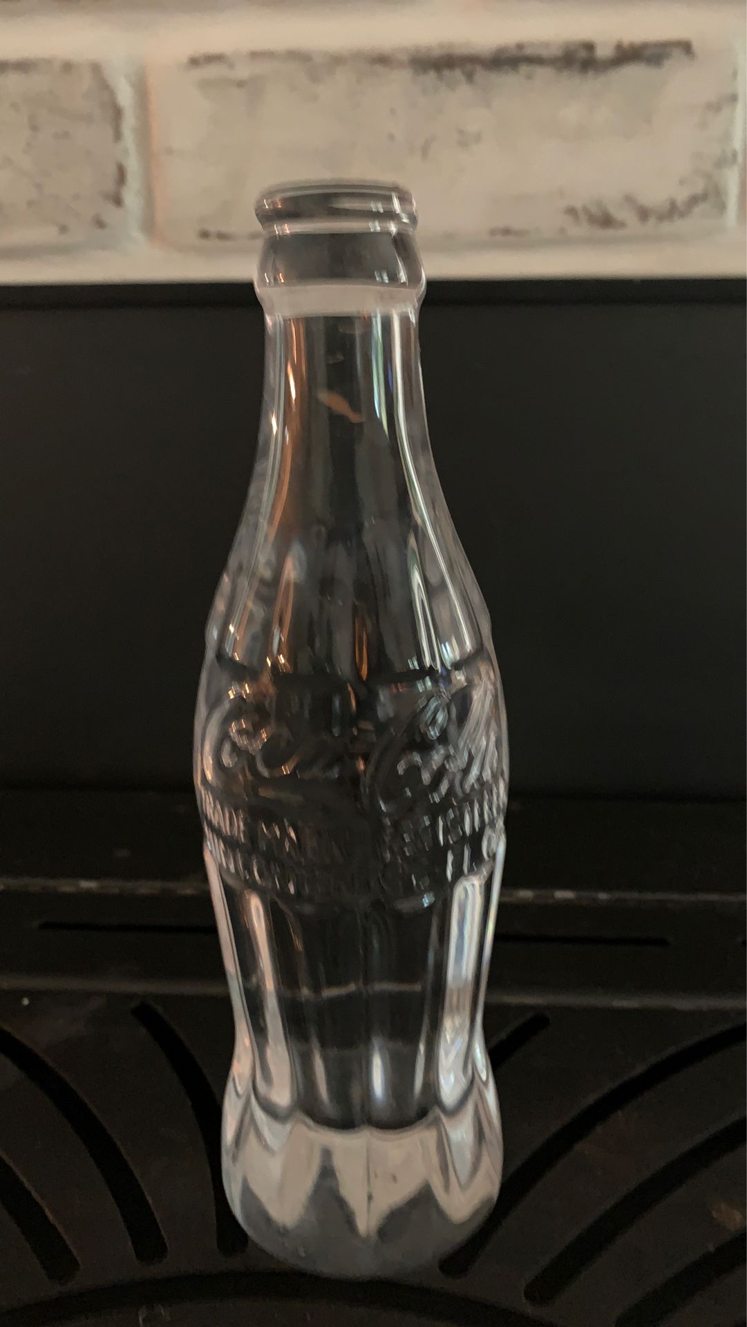 Coca Cola collectors solid glass bottle