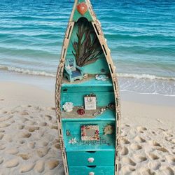 HANDPAINTED BEACH THEMED BOAT DRESSER