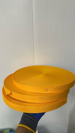 Yellow Polypropylene Webbing Rolls